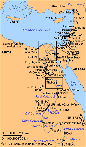 ancient nile river valley map